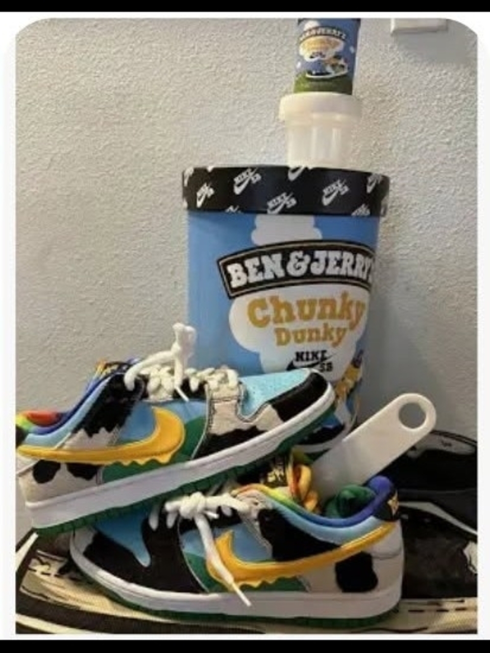 Nike Multicolor Dunk Low with Yellow Swoosh and Cow-Print Overlays